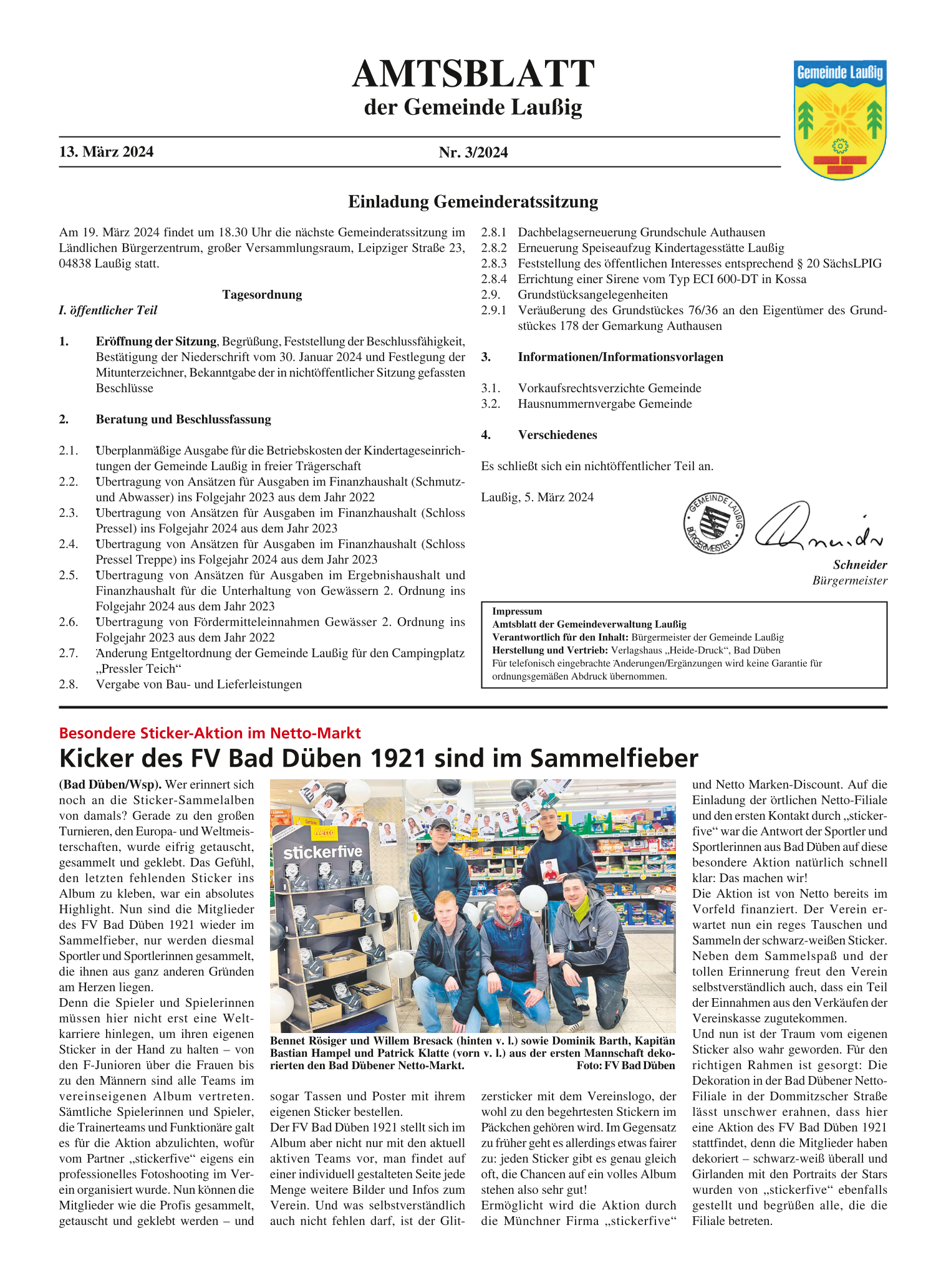 Amtsblatt Nr. 03/2024 vom 13.03.2024