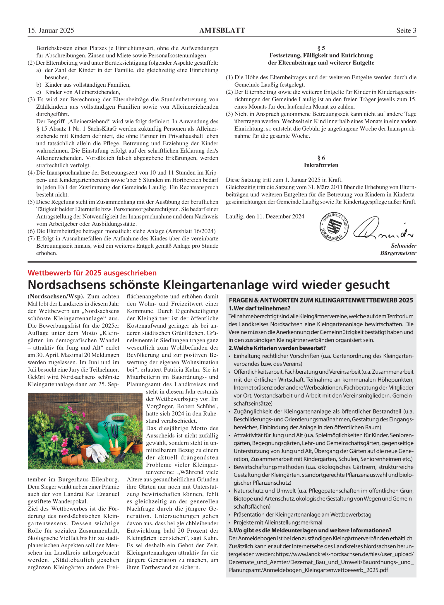 Amtsblatt Nr. 01/2025 vom 15.01.2025 Seite 3