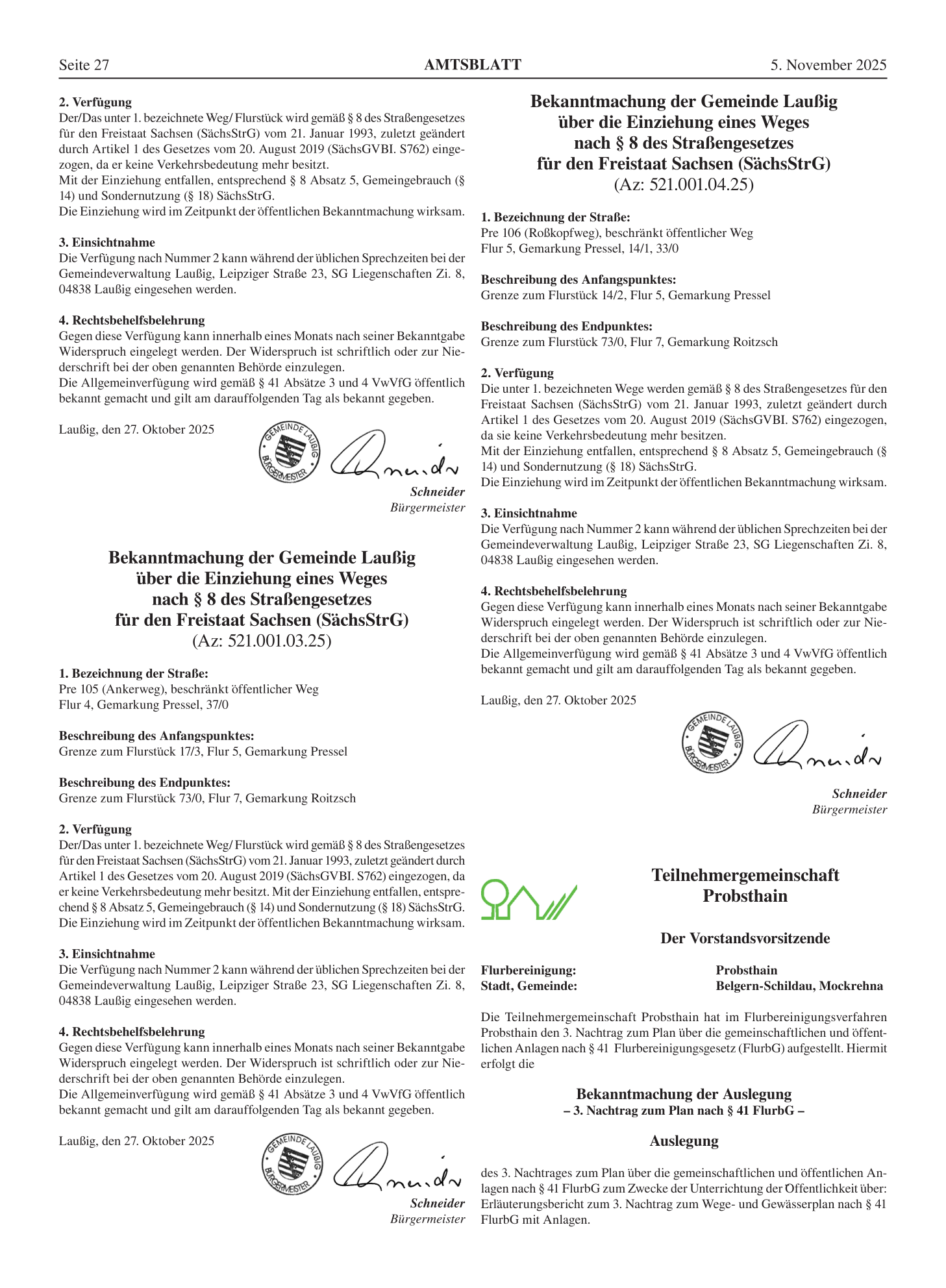 Amtsblatt Nr. 14/2025 vom 05.11.2025 Seite 2