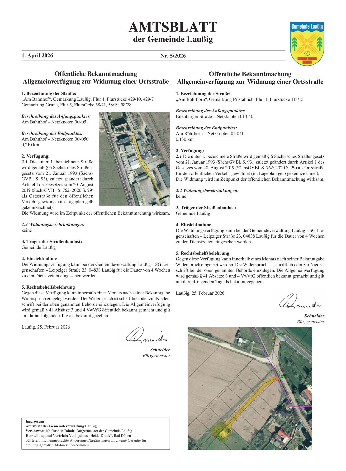 Amtsblatt Nr. 05/2026 vom 01.04.2026 Seite 1 Amtsblatt Nr. 05/2026 vom 01.04.2026 Seite 1